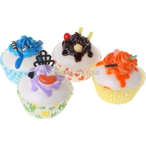 1Pc Realistic Fake Cake Cupcake Model Cup Display Photography Props Toys Crafts Home Party Cake Shop Artificial Decorations
