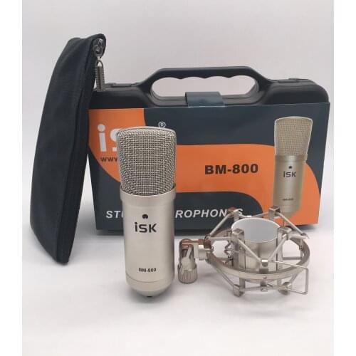 ISK BM-800 professional recording condenser microphone computer network karaoke mic for music create,studio and broadcasting