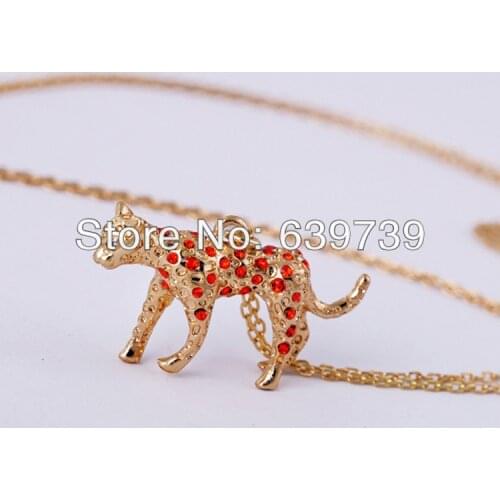Famous Jewelry Shiny Gold Color Lion Necklace