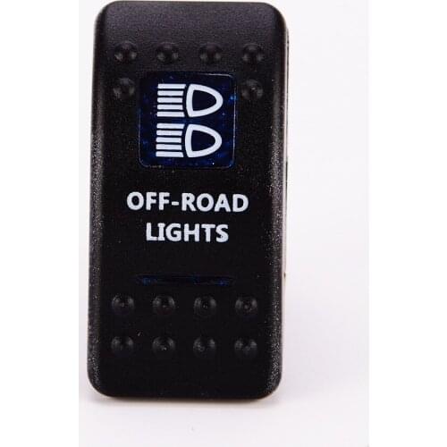 JanDeNing 12V 20A Bar Carling Bar Rocker Switch Blue LED Light Lamp Car Boat Sales