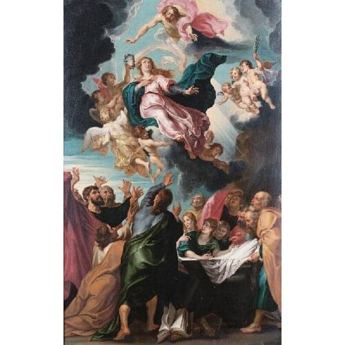 HD Print Jesus and angels oil painting picture beautiful gift craft canvas picture for living room decor