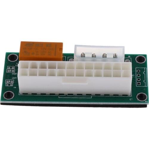 Computer 24 Pin Multiple PSU Power Supply Sync Starter 4Pin Interface Connector for Miner Mining