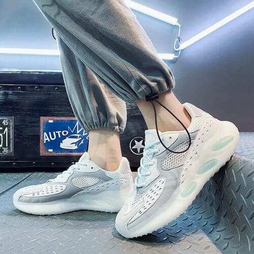 Genuine Leather Mens Mesh Breathable Running Shoes Gym Sneakers Outdoor Comfortable Fitness Lightweight Walking Jogging Shoes