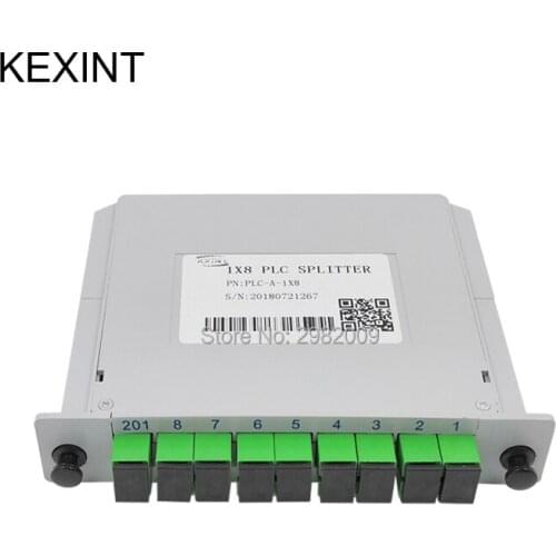 KXT Wholesale PLC Splitter SC/APC 1X8 Insertion /LGX /Cassette type Fiber Optic / 10piece
