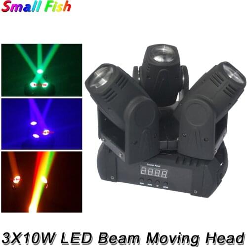 2020 Hot Sales Led Beam Moving Head Light 3 Heads 3X10W Mini Wash Spot Beam Stage Lights Party Wedding DJ Equipment Free Ship