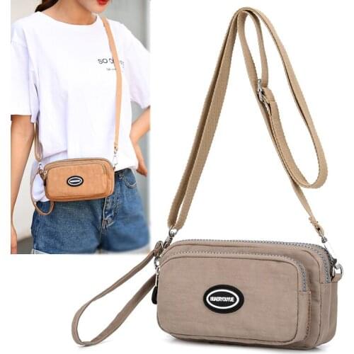 2021 New Small Cellphone Messenger Bag Women Shoulder Bag Female Purses Waterproof Nylon Cell Phone Bags Ladies Tote Handbags