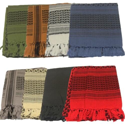 Hunting Tactical Keffiyeh Shemagh Arab Scarf Shawl Neck Cover Head Wrap For Hunting Tactical Hiking Airsoft Shooting Accessories