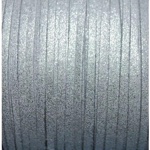 3mm Metallic Color Flat Faux Suede Cord Lace Colors Leather Cord For DIY Leatherwork and Jewelry making Strap Cord 100 Yards/lot