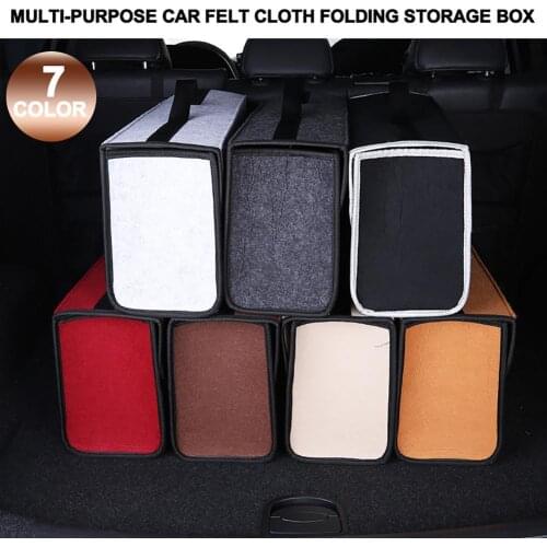 Portable Foldable Auto Car Felt Cloth Multipurpose Storage Bag Organizer Tidying Container Save Space Tidying Container Bags Box