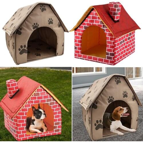 Portable Dog House Foldable Winter Warm Pet Bed Nest Tent Cat Puppy Kennel Pet Bed Nest Tent