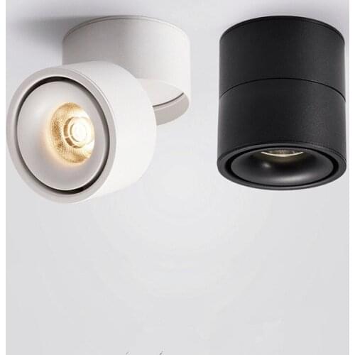 Surface Mounted Embedded COB LED Downlights 8W 10W 12W 15W 360 degree rotation LED Ceiling Lamp Spot Light Downlight AC85-265V S