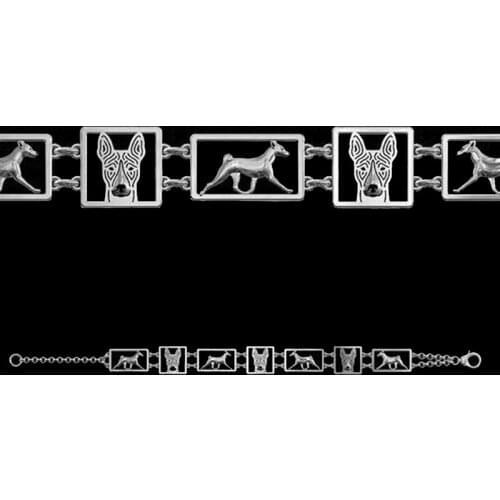 Adjustable Basenji square frames Bracelet Pet dog Jewelry free ship