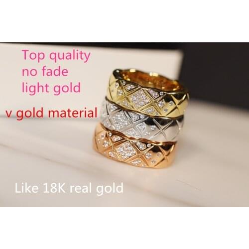 Luxury Hot brand party Jewelry For Women Men C Crush Wedding Lozenge Engagement Geometric Rings