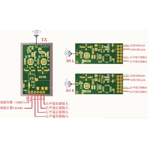 UHF stereo wireless audio transceiver module wireless audio transmitter wireless speaker module DIY
