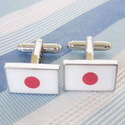 Japan Japanese Flag Cufflink Cuff Link 4 Pairs Wholesale Free Shipping