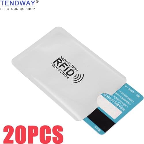 Tendway Anti Rfid Card Protection Card Holder Case Anti Theft Rfid Sleeve Rfid Blocking 20PCS Card Sleeve Protector