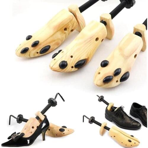 ZGZJYWM 1 Piece Stretcher Wooden Shoes Tree Shaper Rack,Wood Adjustable Flats Pumps Boots Expander Trees Size S/M/L Man Women