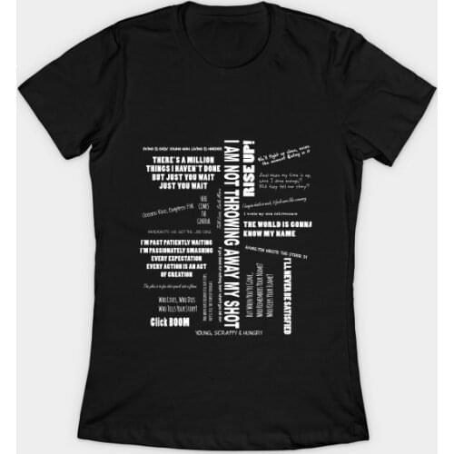 Alexander Hamilton Womens T-Shirt I Am Not Throwing Away My Shot