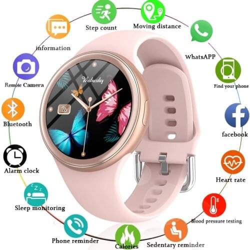 GEJIAN Woman Smart Watch Women smartwatch Ladies Physiological Heart Rate Blood Pressure Monitor For Android IOS IP68 Waterproof