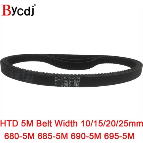 Arc HTD 5M Timing belt C=680/685/690/695 width10/15/20/25mm Teeth 136/137/138/139 synchronous Belt 680-5M 685-5M 690-5M 695-5M