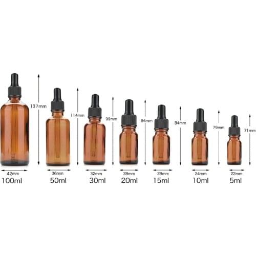 1pcs Amber Glass Liquid Reagent Pipette Bottle Eye Dropper for storing chemistry laboratory chemicals perfumes and colognes