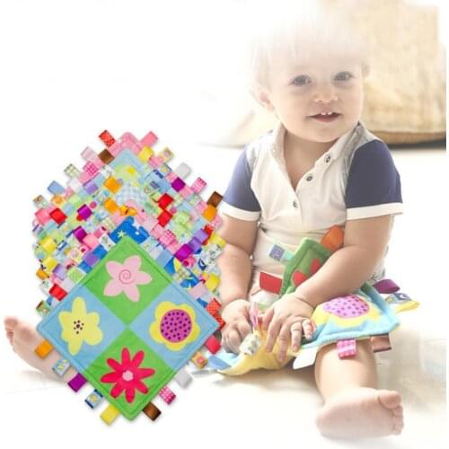 1PSC Super Soft Square Comfortable Towel Baby Comfort Blanket Label Soothing Towel Multi-function Toy Bath And Shower Towels