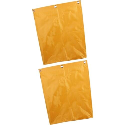 2pcs Waterproof Oxford Replacement Bag with Grommets for Housekeeping Cart 21x18x27inch Yellow