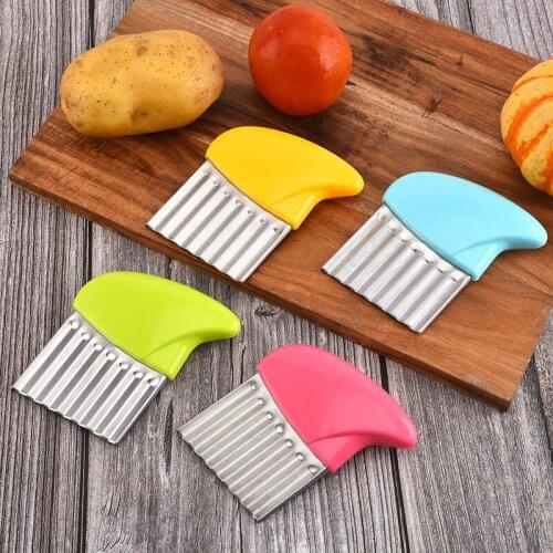 2021 Useful Stainless Steel Potato Slicer Slicer Wave Knife Multi-function Vegetable Cutter Kitchen Gadget Wholesale