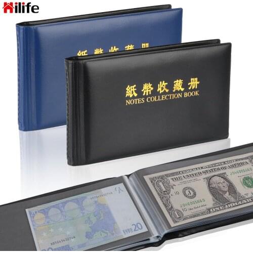 30 Pages Protective Bag Paper Money Collection Album Transparent Money Banknote Collection Pockets for Collector