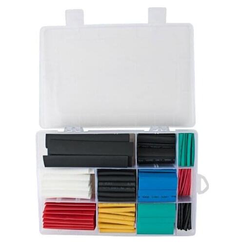 300pcs Heat Shrink Tubing Insulation Shrinkable Tube Sleeving Assortment Polyolefin Ratio 2:1 Wrap Wire Cable Sleeve
