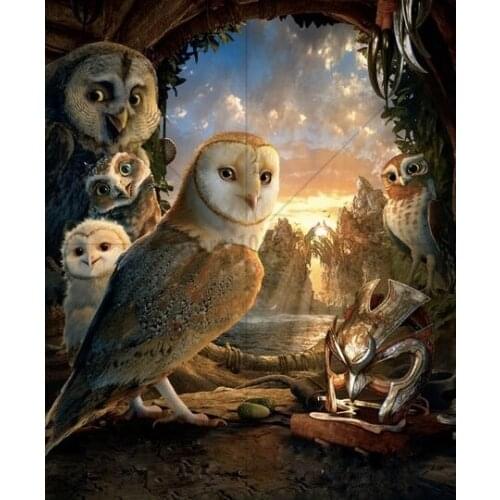 5d diy diamond painting Animals Owl mosaic needlework embroidery with rhinestones dmc diamond cross stitch home decor