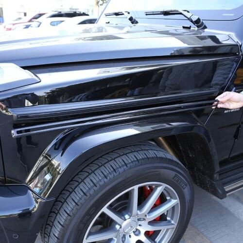 For Mercedes Benz G Class W463 2019-2020 Real Carbon Fiber Side Door Body Molding Strips Cover Stickers Exterior Car Accessories