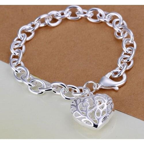 H269 silver fashion jewelry 925 jewelry silver plated bracelet Solid thick bracelet /QGTQTHDM AFDEEADH