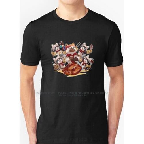 Monster Hunter Meowscular Chef T Shirt 100% Pure Cotton Monster Hunter Chef Cat Kitty Kitten Cute Funny Animal Game Gamer