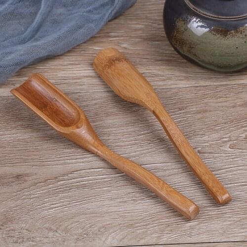 Chinese Bamboo Tea Scoop Tea Coffee Tea Leaves Chooser Holder Honey Sauce Spoon Shovel Matcha Powder Teaspoon Scoop Tool