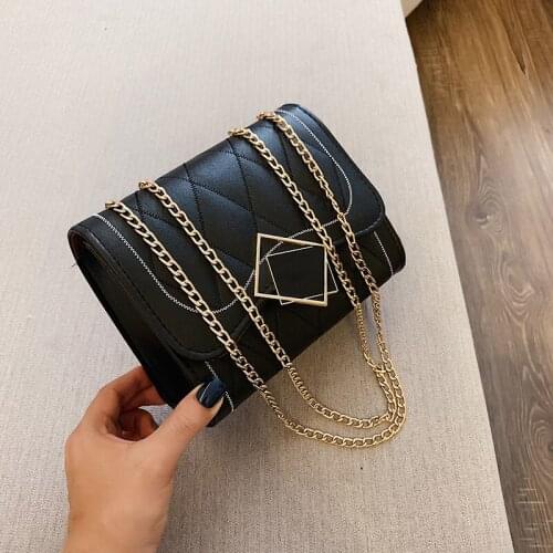 Checkered womens shoulder bag fashion new discount high quality PU womens Messenger bag buckle large capacity bags for women