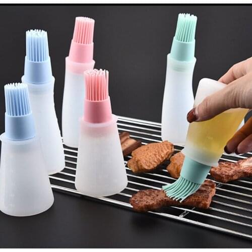 2Pcs High Temperature Resistant Silicone Bottle Brush Barbecue Brush Brush Oil Tool Oil Brush Household Baking Oil Brush Pancake