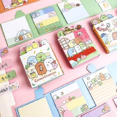 Creative Cute Kawaii Sumikko Gurashi Cartoon N Times Sticky Notes Memo Pad Page Flag Korean To Do List Planner Office Decoration