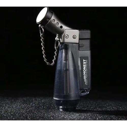 Small Spray Gun Small Welding Torch Straight Into Butane Gas Blue Flame Cigar Cigarette Windproof Lighter Plastic and Metal