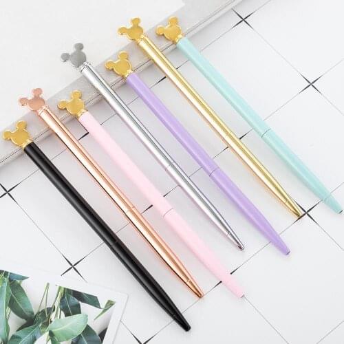 Cartoon Metal Ballpoint Pen Cute 28 Pcs/lot Business Ball Pens Signature Pen Office School Writing Supplies