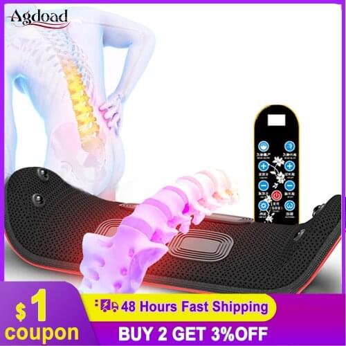 2021 Newest Waist Massager Back Pain Relief Lumbar Traction Device Vibration Magnet Hot Compress Acupuncture Gift Health Item