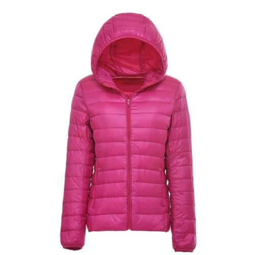 Autumn winter Korean hooded light down jacket women casual warm white duck down jacket ladies plus size short coat Womens tops
