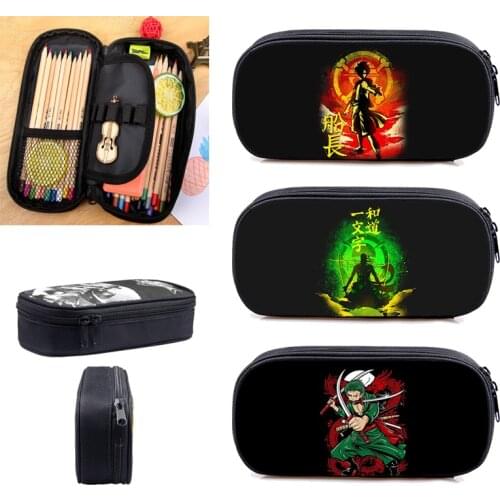 3D Printed One Piece Pencil Case Children School PenBag Zipper Pencil Box Stationery Storage Bag Women Kawaii Cosmetic Bag Pouch