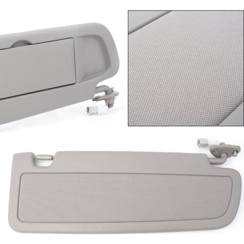 Front Left Car Sun Visor Sun Shade For Honda Civic Coupe Sedan 2006 2007 2008 2009 2010 2011 w/ Light & Mirror NH598L Gray