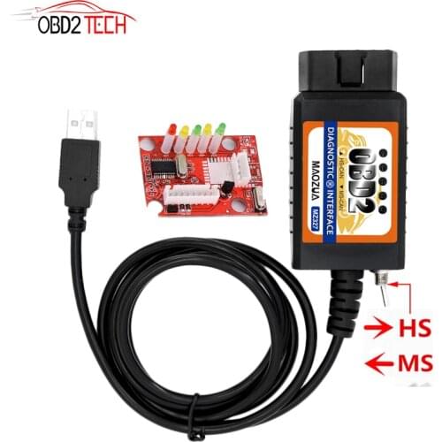 Support Win10 MZ327 USB OBD2 with Switch Diagnostic Scanner Support for FORD Open Hidden ELM327 PIC18F25C80 Forscan ELMconfig