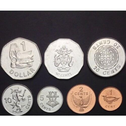 Full Set 7p Solomon Islands Coins Genuine Original Coins 100% Real Issuing Collection Coins Unc