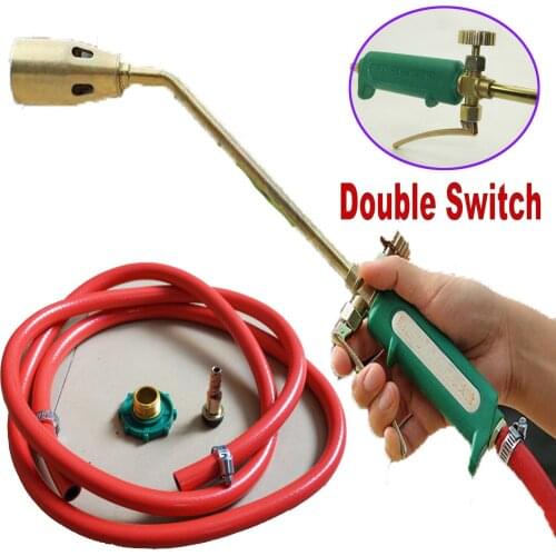 Portable Ignition Blow Torch Flame Gun Liquefied Gas Butane Burner Welding Tube
