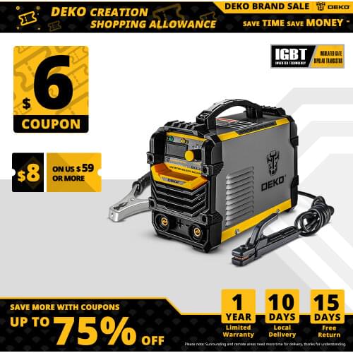 DEKO DKA Series DC Inverter ARC Welder 220V IGBT MMA Welding Machine 120/160/200/250 Amp Welding Working Lightweight Efficient