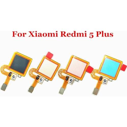 For Redmi 5 Plus Touch ID Fingerprint Sensor Scanner Flex Cable for Xiaomi Redmi 5 Plus Back Home Return Button Key Spare Parts