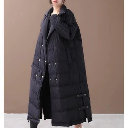 Loose 90% Duck Down Women Winter Down Coat Jackets Plus Size
